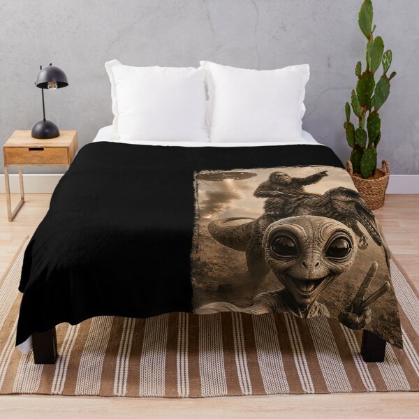 Item preview, Alien Selfie Bigfoot T Rex UFO designed and sold by DienesAngele.