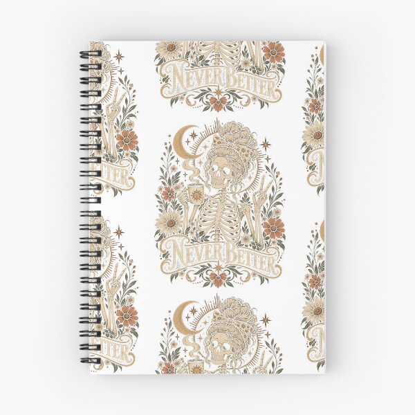 Item preview, Never Better Skeleton Coffee Boho Floral Retro Vintage Design designed and sold by SEINENGAPPI19.