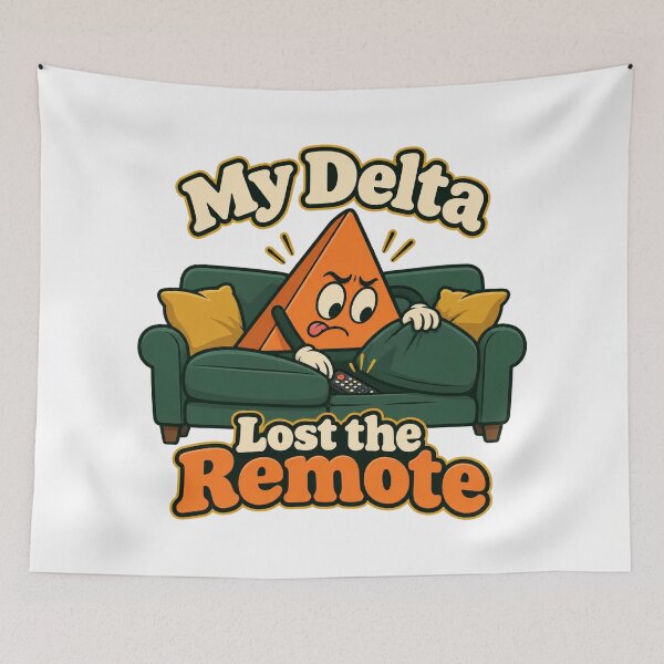 Item preview, My Delta Lost the Remote Funny Trading Cartoon designed and sold by Bikivuno.