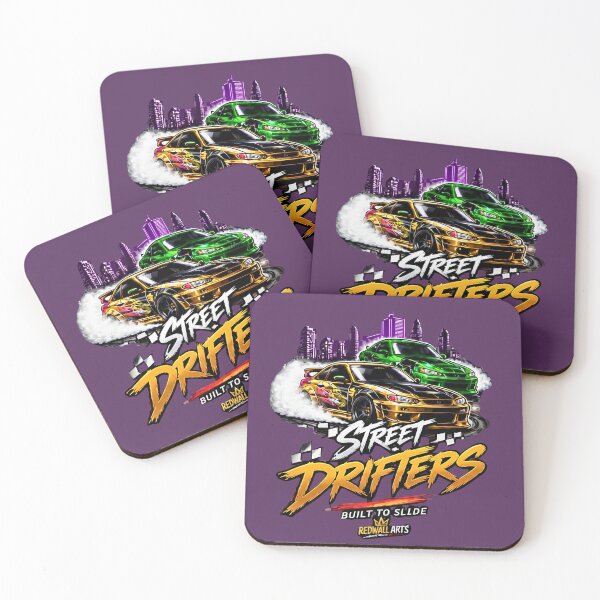 Item preview, Street Drifters JDM Drift Cars Neon City Night Skyline Graphic designed and sold by digitalbob60.