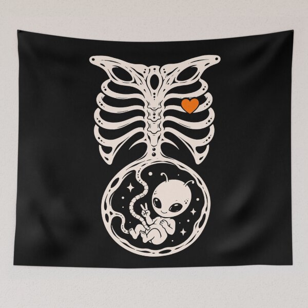 Item preview, Alien Halloween Maternity Pregnancy Announcement Rib Cage designed and sold by DienesAngele.
