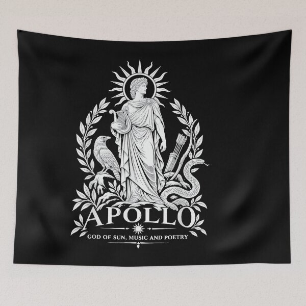 Artikelvorschau, Apollo God of Sun, Music and Poetry White Greek Emblem entworfen und verkauft von AmberWild.