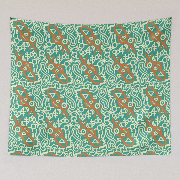 Item preview, Verdigris, Moonlight, and Russet Esoteric Monogram designed and sold by QAF Warlock Patterns.
