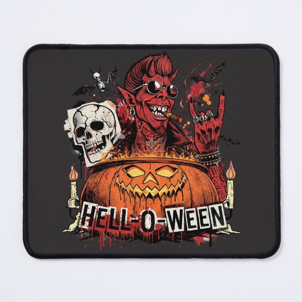 Item preview, Halloween Devil Cigar Pumpkin Horns Cauldron designed and sold by Voodoo Store Paranormal Collections.