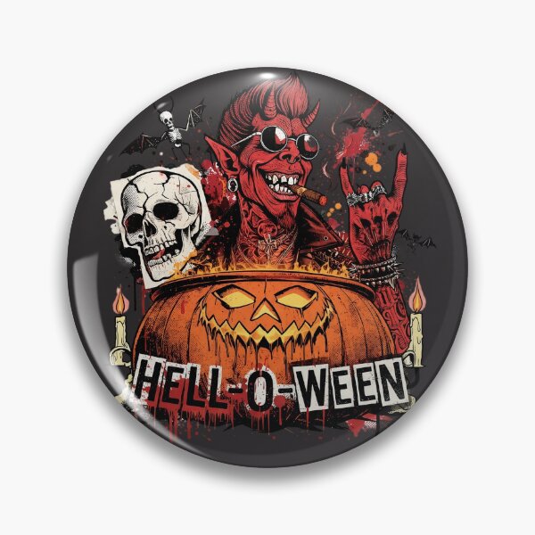 Item preview, Halloween Devil Cigar Pumpkin Horns Cauldron designed and sold by Voodoo Store Paranormal Collections.