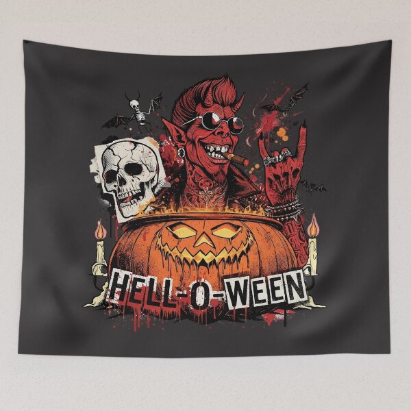 Item preview, Halloween Devil Cigar Pumpkin Horns Cauldron designed and sold by Voodoo Store Paranormal Collections.