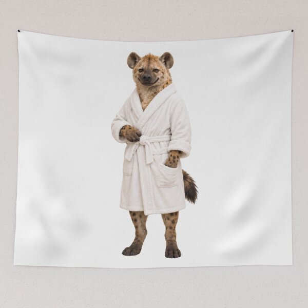 Item preview, Spotted Hyena Fluffy Bathrobe designed and sold by Sillytoe.