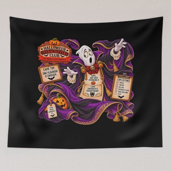 Item preview, ⚡HALLOWEEN OVERACHIEVERS CLUB -  Phantom Paul's Cape Dramatics Department - dark version designed and sold by WheelieGdArt.