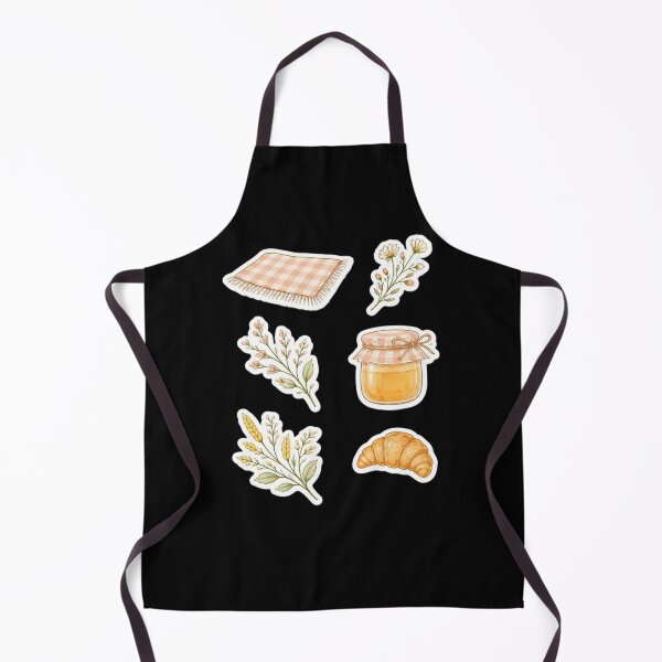 Item preview, Cottagecore Picnic Gingham Honey Croissant Wildflower Sticker Sheet designed and sold by FestivityFinds.