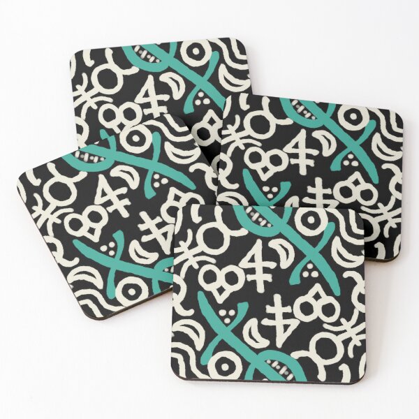 Item preview, Obsidian, Beige, and Verdigris Esoteric Monogram designed and sold by QAF Warlock Patterns.