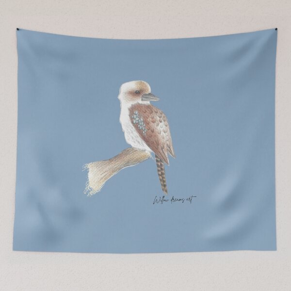 Item preview, Kookaburra Australian Bird Vintage Nature Wildlife Illustration designed and sold by VelourEmber.
