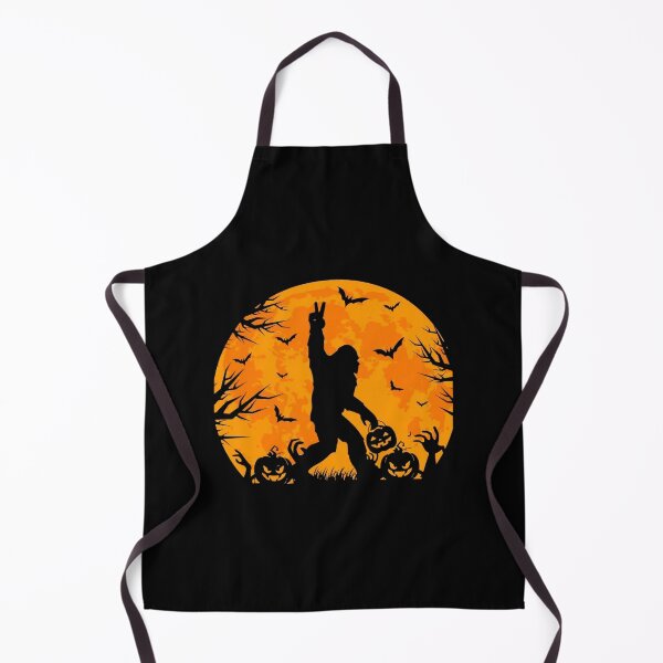Item preview, Spooky Halloween Bigfoot Pumpkin Moon Sasquatch Scene designed and sold by nryum.