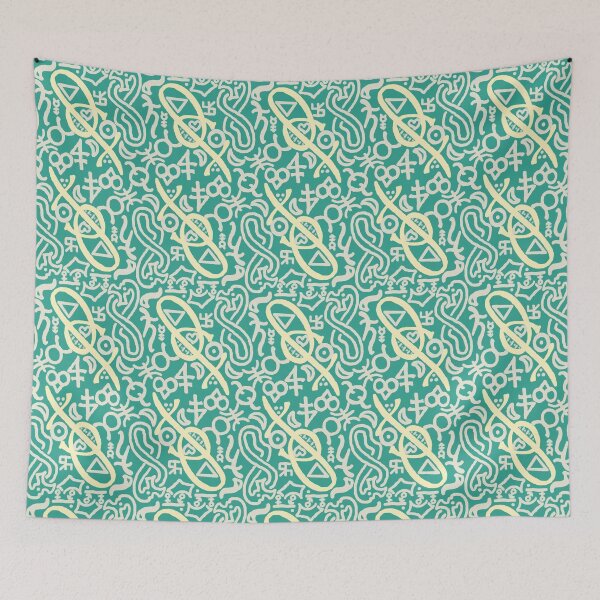 Item preview, Moonlight, Beige, and Verdigris Esoteric Monogram designed and sold by QAF Warlock Patterns.