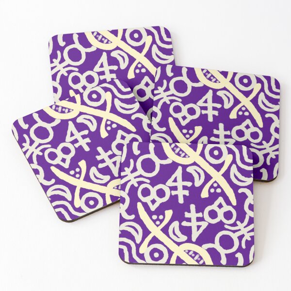 Item preview, Beige, Moonlight, and Aubergine Esoteric Monogram designed and sold by QAF Warlock Patterns.