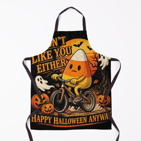 Item preview, Funny Candy Corn Riding Bike I Dont Like You Either Halloween Design designed and sold by SEINENGAPPI19.