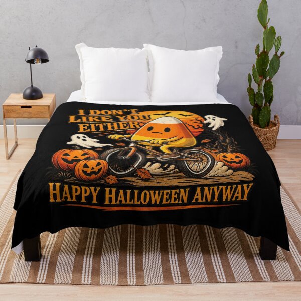 Item preview, Funny Candy Corn Riding Bike I Dont Like You Either Halloween Design designed and sold by SEINENGAPPI19.