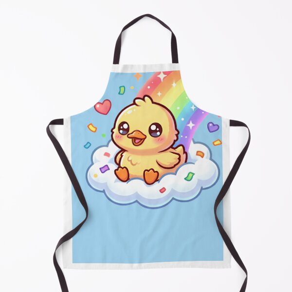 Item preview, Rainbow duck on a cloud with Rainbow designed and sold by Creepy Princess Creations.