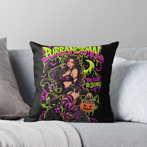 Item preview, Purranormal Goth Girl – Cute Spooky Halloween Cat designed and sold by PIXENTRA.