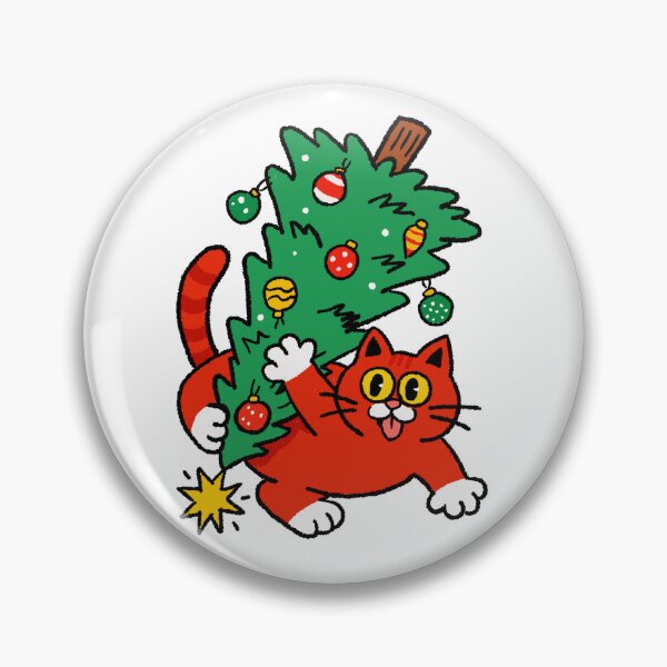 Item preview, Playful Cat & Festive Tree designed and sold by SugarCore.