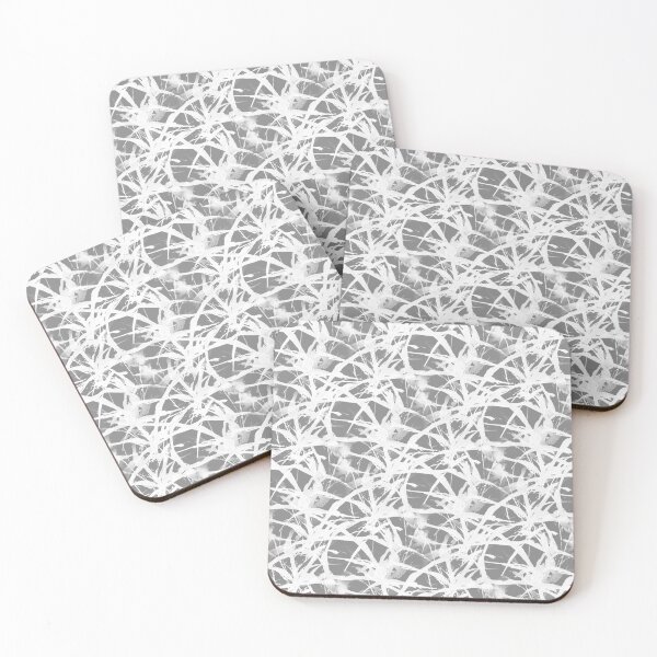 Item preview, Foliage Short Grass Abstract in White and Gray designed and sold by Artistestella.
