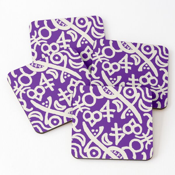 Item preview, Beige and Aubergine Esoteric Monogram designed and sold by QAF Warlock Patterns.