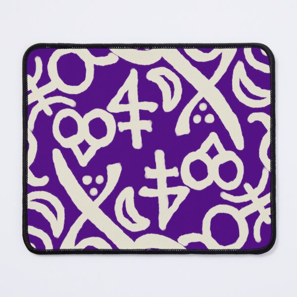 Item preview, Beige and Aubergine Esoteric Monogram designed and sold by QAF Warlock Patterns.