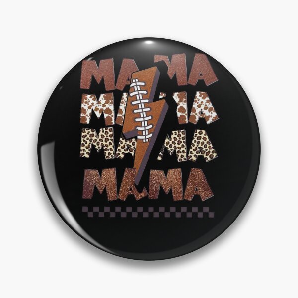 Item preview, Retro Western Mama Lightning Football Leopard Design designed and sold by MelittaKaiser.