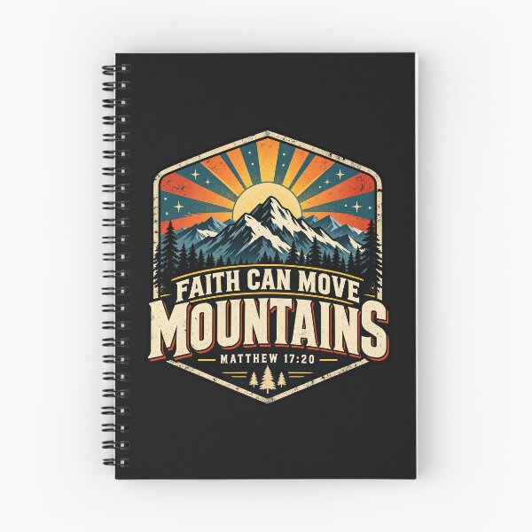Item preview, Faith Can Move Mountains, Matthew 17:20 Christian Bible Verse designed and sold by graphic-genie.