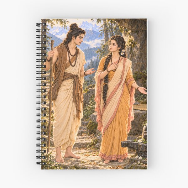 Item preview, Shiva Tests Parvati’s Devotion | Hindu Story Art designed and sold by Homyar.