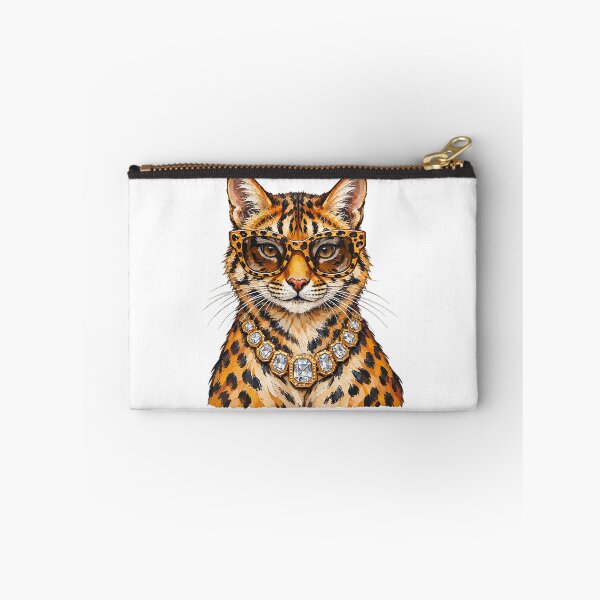 Item preview, Cool Leopard Wearing Sunglasses And Diamond Necklace Oil Painting designed and sold by CozyCubs-Art.