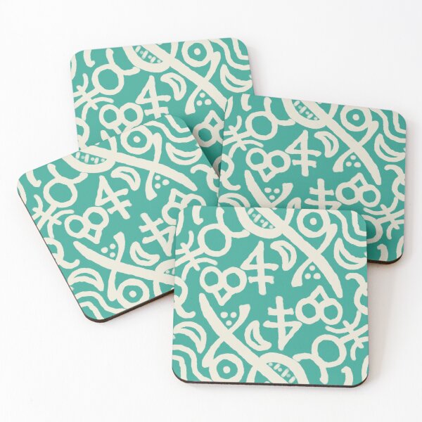 Item preview, Beige and Verdigris Esoteric Monogram designed and sold by QAF Warlock Patterns.