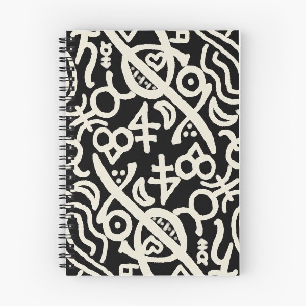 Item preview, Obsidian and Beige Esoteric Monogram designed and sold by QAF Warlock Patterns.