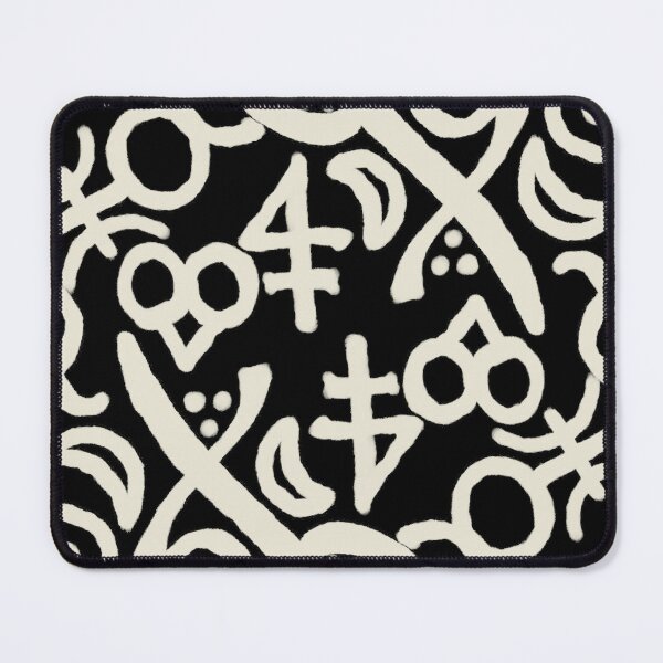 Item preview, Obsidian and Beige Esoteric Monogram designed and sold by QAF Warlock Patterns.