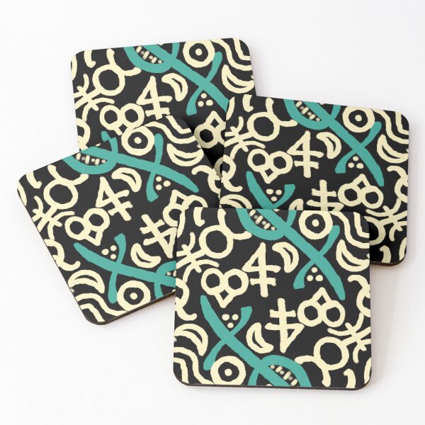 Item preview, Obsidian, Moonlight, and Verdigris Esoteric Monogram designed and sold by QAF Warlock Patterns.