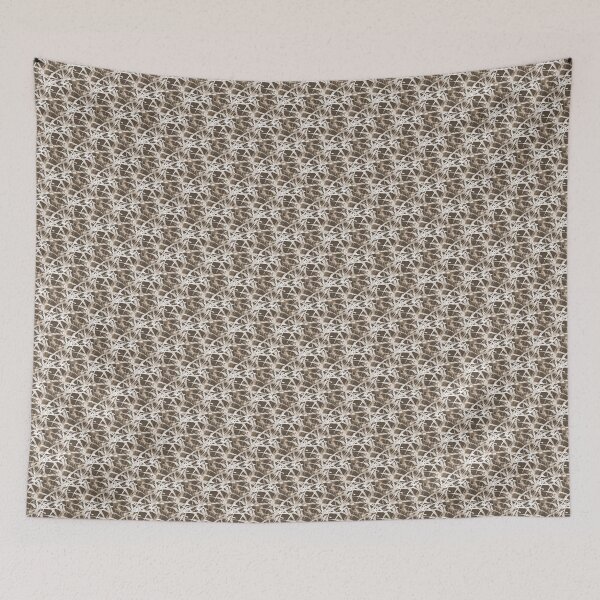 Item preview, Foliage Short Grass Abstract in White and Brown designed and sold by Artistestella.