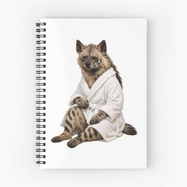 Item preview, Striped Hyena Fluffy Bathrobe designed and sold by Sillytoe.