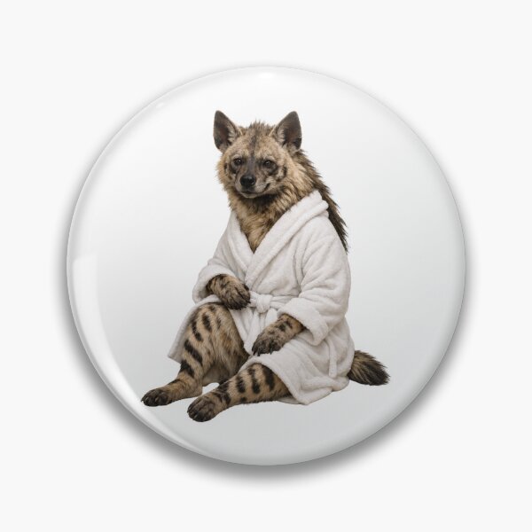 Item preview, Striped Hyena Fluffy Bathrobe designed and sold by Sillytoe.
