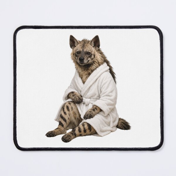 Item preview, Striped Hyena Fluffy Bathrobe designed and sold by Sillytoe.