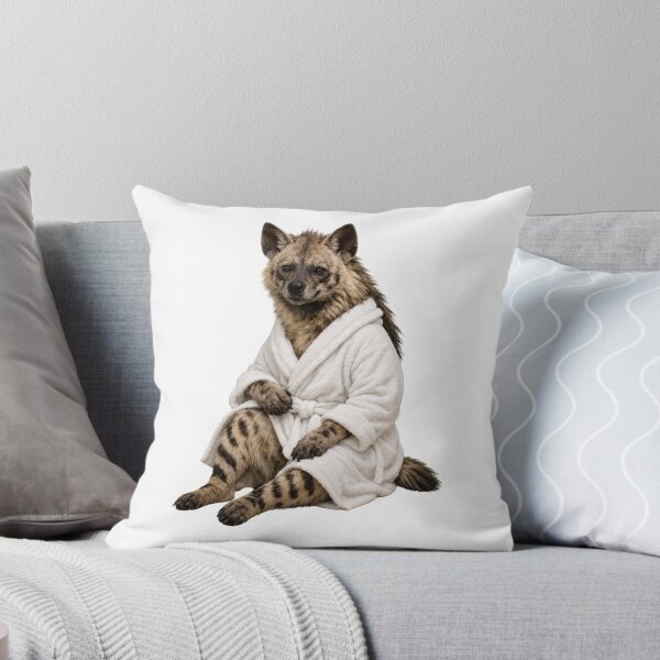 Item preview, Striped Hyena Fluffy Bathrobe designed and sold by Sillytoe.