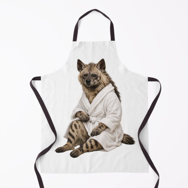 Item preview, Striped Hyena Fluffy Bathrobe designed and sold by Sillytoe.