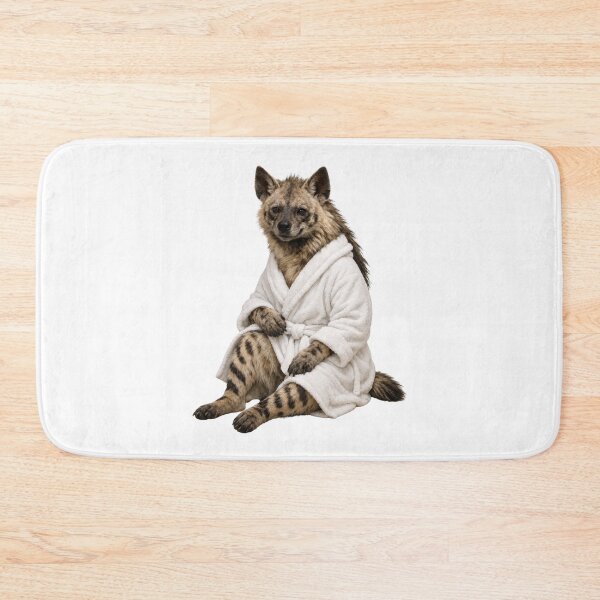 Item preview, Striped Hyena Fluffy Bathrobe designed and sold by Sillytoe.