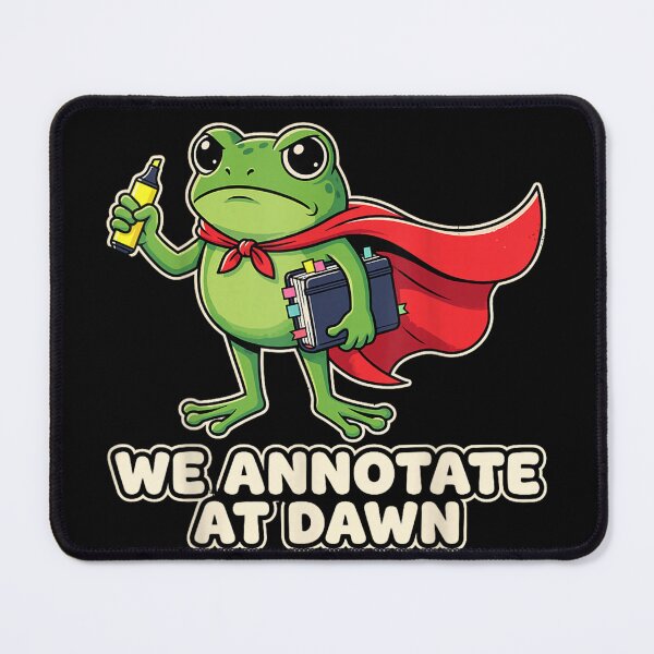 Item preview, We Annotate At Dawn Funny Frog Meme designed and sold by DorikoKazan.