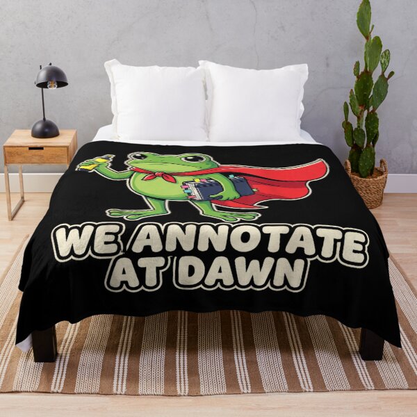 Item preview, We Annotate At Dawn Funny Frog Meme designed and sold by DorikoKazan.