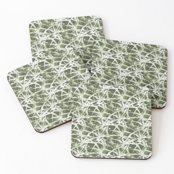 Item preview, Foliage Short Grass Abstract in White and Green designed and sold by Artistestella.