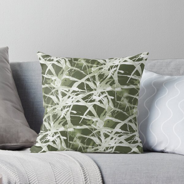 Item preview, Foliage Short Grass Abstract in White and Green designed and sold by Artistestella.