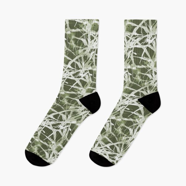 Item preview, Foliage Short Grass Abstract in White and Green designed and sold by Artistestella.