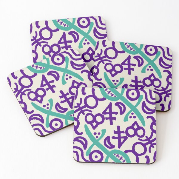 Item preview, Beige, Verdigris, and Aubergine Esoteric Monogram designed and sold by QAF Warlock Patterns.