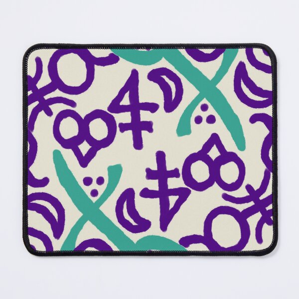 Item preview, Beige, Verdigris, and Aubergine Esoteric Monogram designed and sold by QAF Warlock Patterns.