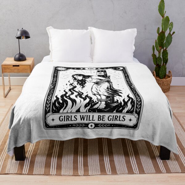 Item preview, Girl Will Be Girls Witch Cigarette Burning Tarot Card Women designed and sold by River Silva.