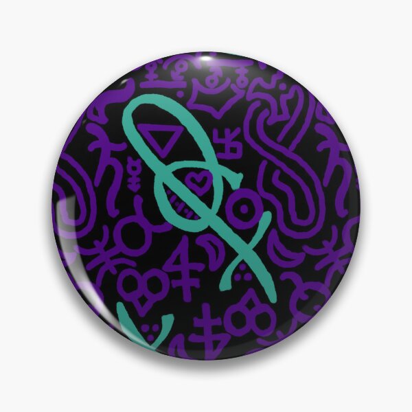 Item preview, Obsidian, Verdigris, and Aubergine Esoteric Monogram designed and sold by QAF Warlock Patterns.